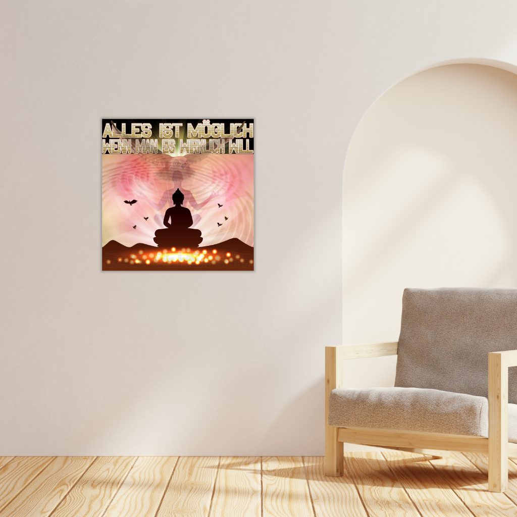 „Akasha Chronik – Blume des Lebens“ Cosmic Records Metallwandbild – Spirituelle Geometrie - Image 4