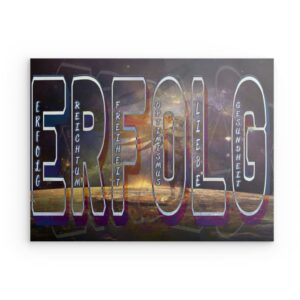 "Erfolg" Metall-Wandkunst – Inspirierende Dekoration für Erfolg