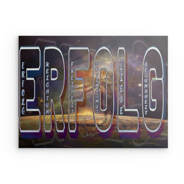 "Erfolg" Metall-Wandkunst – Inspirierende Dekoration für Erfolg