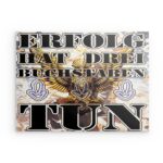 Erfolg hat drei Buchstaben TUN" Metall-Wandkunst – Aktionsorientierte Dekoration