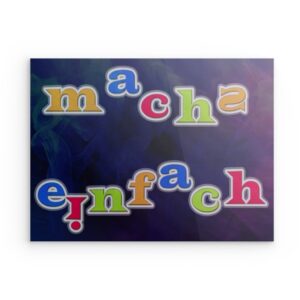 "Mach’s einfach" Metall-Wandbild – Just Do It Farbenfrohes Dekor
