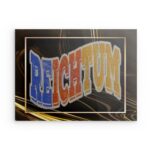 "Reichtum" Metall-Wandbild – Fülle & Wohlstands-Dekor