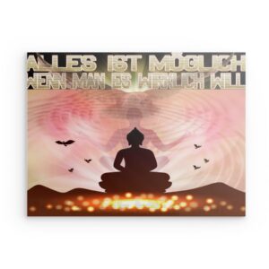 „Alles ist möglich“ Metallwandbild – Willenskraft & Erfolgsgeheimnis