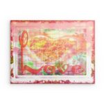 Metallwandbild „Love Island Hearts“ – Lebendiges, romantisches Dekor