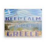 „Ruhe bewahren und nach Griechenland fahren“:– Urlaubsmotivation im Querformat