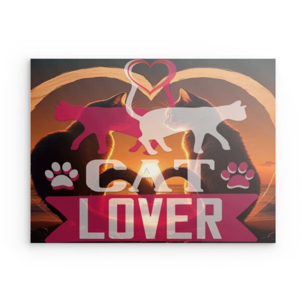 „I Love Cats“ Metallwandbild – Katzenliebhaber-Deko