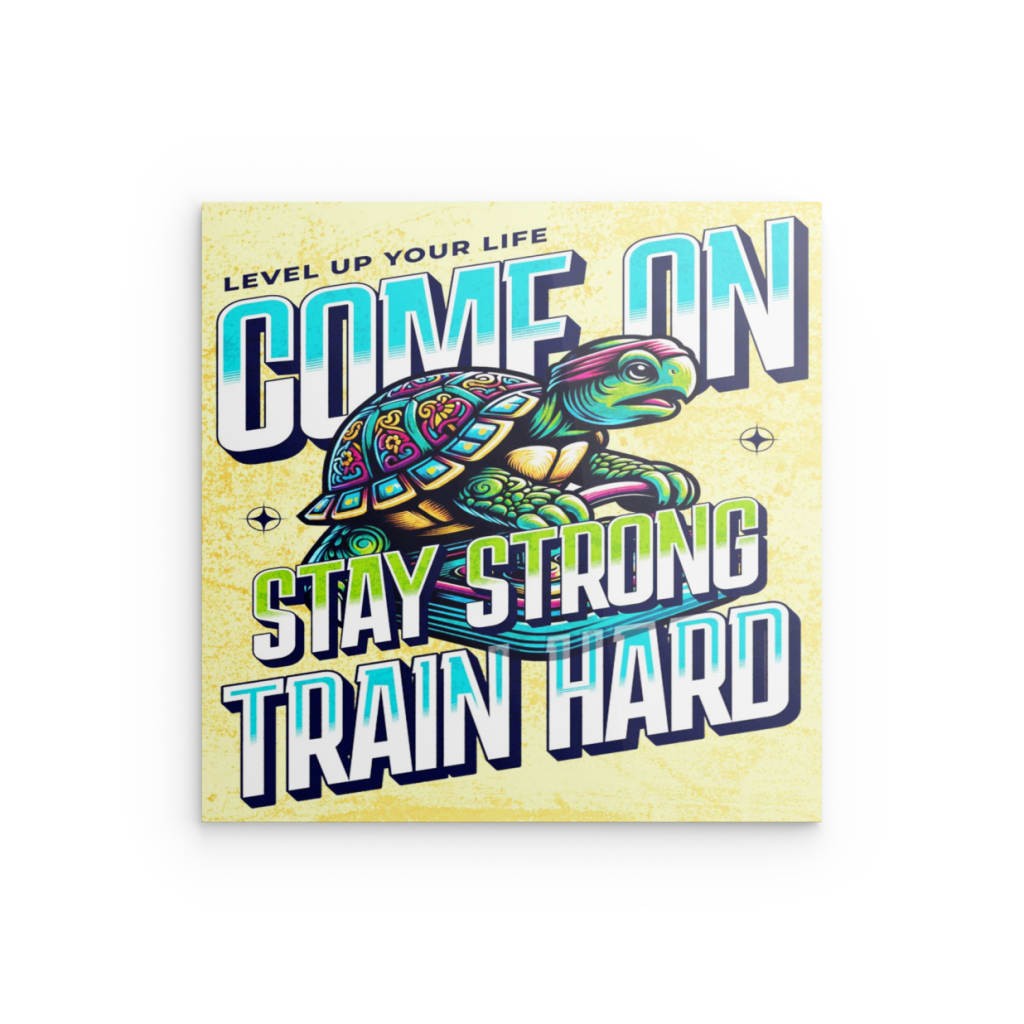 Stetiger Fortschritt: Steigern Sie Ihr Leben, trainieren Sie hart, Turtle