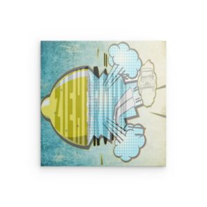 ZIEHDROEHN Pop-Art Metallwandbild – Comic-inspiriertes Explosionsdesign