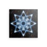 Hoffnungstern Heilige Geometrie Metallwandbild – Merkaba-inspiriertes Sternendekor