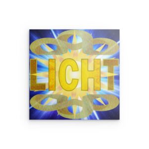 LICHT Metallwandbild – „Ich bin das Licht“ – Kosmisches, inspirierendes Dekor