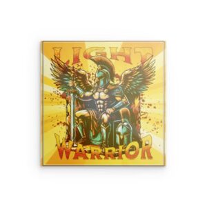 Lichtwesen Metallwandbild – Meditierendes Lichtwesen, kosmisches Dekor