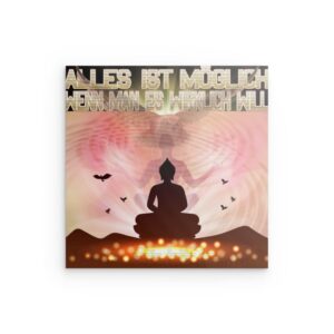 „Akasha Chronik – Blume des Lebens“ Cosmic Records Metallwandbild – Spirituelle Geometrie