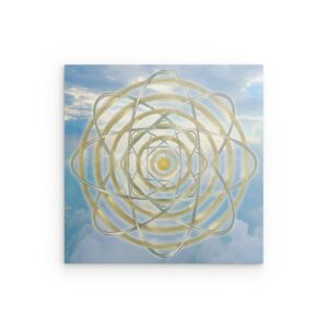 : „Atomschwingung – Atomic Vibration“ Cosmic Energy Metallwandbild – Heilige Geometrie