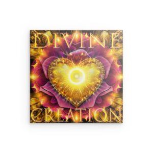 „Göttliche Schöpfung – Goldenes Herz“ – Florales Metallwandbild – Spirituelle Liebe & Fülle