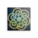 Soul Vibration Swirl Metallwandbild – Abstraktes spirituelles Dekor