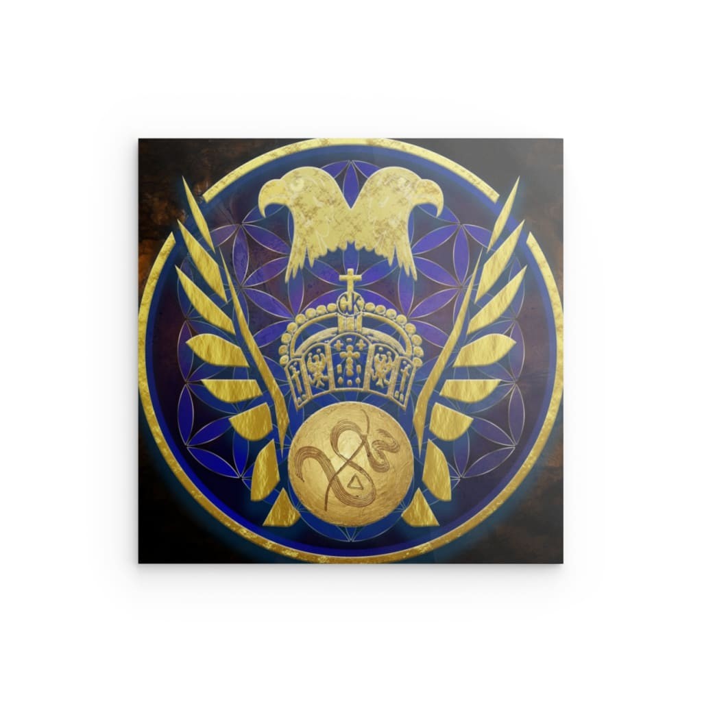 Verwandeln Sie Ihren Raum mit diesem atemberaubenden Metallwandbild „Goldenes