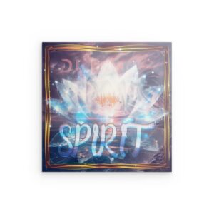 Spirit Dreams Lotus Metallwandbild – Leuchtendes, inspirierendes Dekor