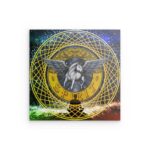 Spirit Pegasus Mandala Metallwandbild – Mythisches kosmisches Dekor