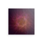 Metallwandbild „Cosmic Harmony Soul Symbol“ – Abstraktes spirituelles Leuchtdekor