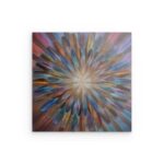 Stargenesis Kaleidoskop Metallwandbild – Abstraktes kosmisches Geburtsdekor
