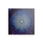 Metallwandbild „Spiked Star Universe“ – Abstraktes kosmisches Strahlen