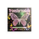 Transformation Butterfly Progress Metallwandbild – Bestärkendes Insektendekor