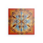 Metallwandbild „Wirbelndes Sternenuniversum-Mandala“ – Merkaba-Energiedekor