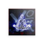 Yoga Aura Cosmic Metallwandbild – Meditatives Leuchtdekor