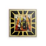 Zen Yin Yang Lotus Metallwandbild – Modernes spirituelles Harmonie-Dekor