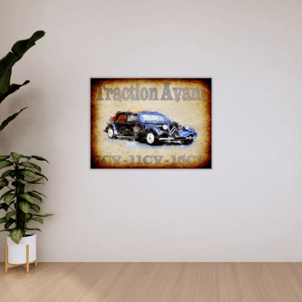 Metallwandbild „Traction Avant“ – Klassisches Citroën-Autodekor - Image 3