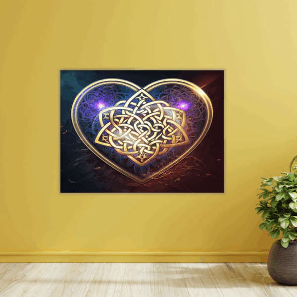 Metallwandkunst „Keltischer Knoten Herz“ – Ewige Liebe & Tradition - Image 3