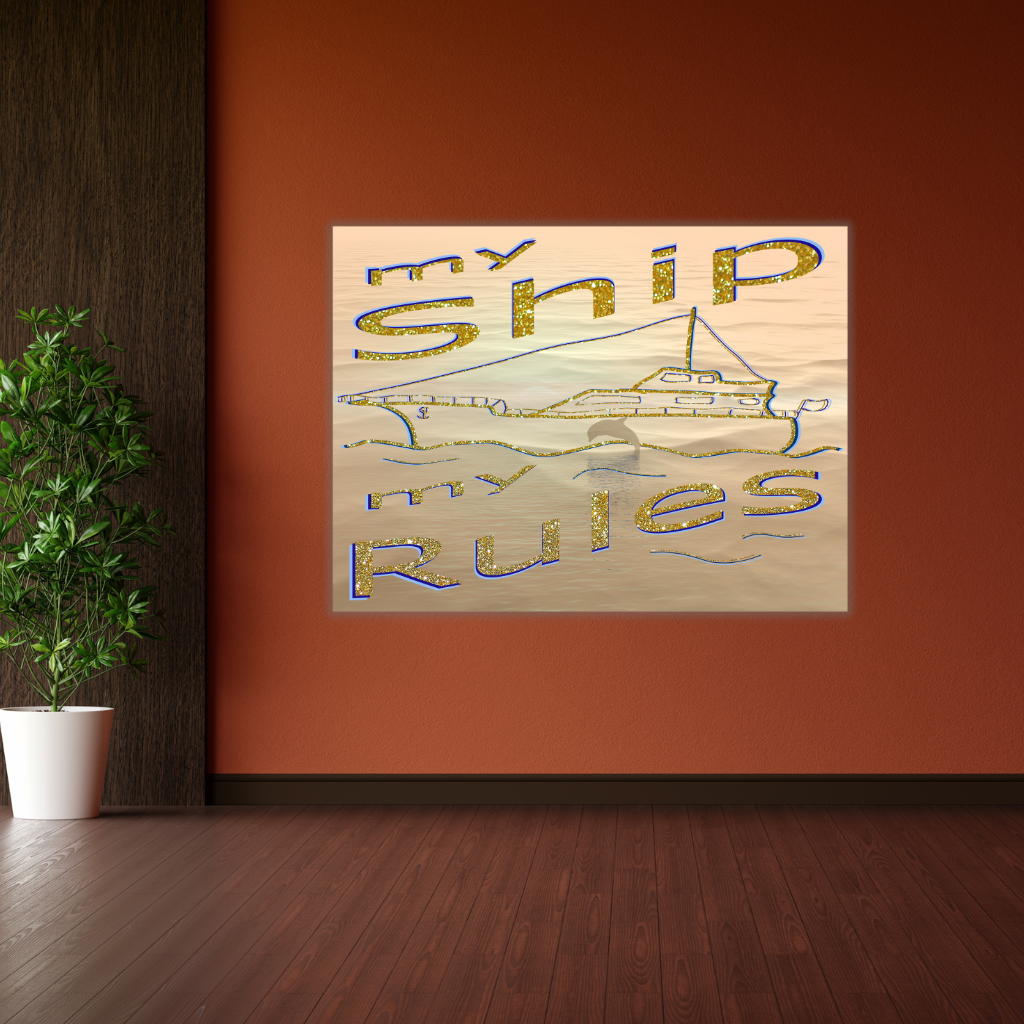 „Mein Schiff, meine Regeln“ – Maritimes Metallwandbild – Freiheit & Segeldeko - Image 4