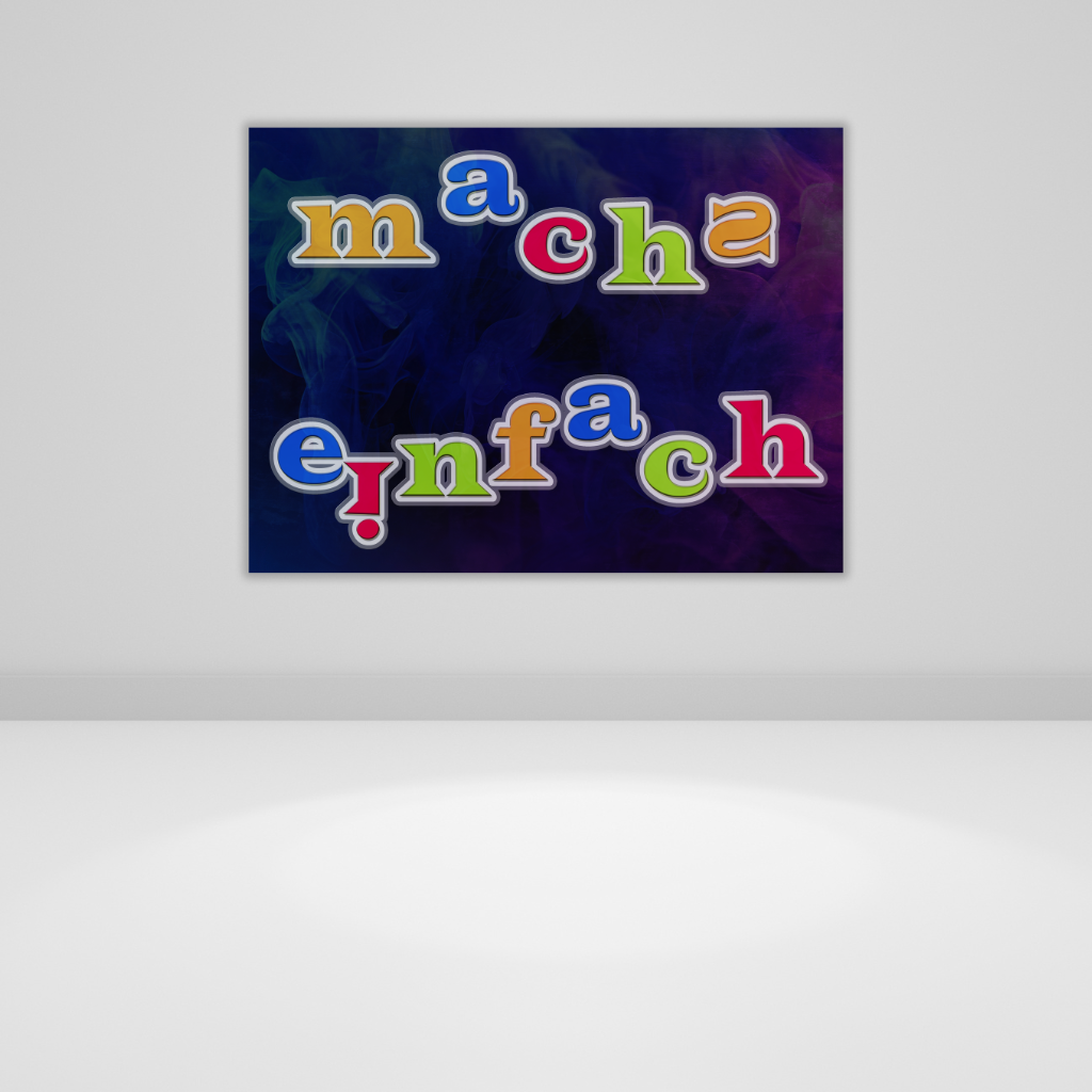 "Mach’s einfach" Metall-Wandbild – Just Do It Farbenfrohes Dekor - Image 2