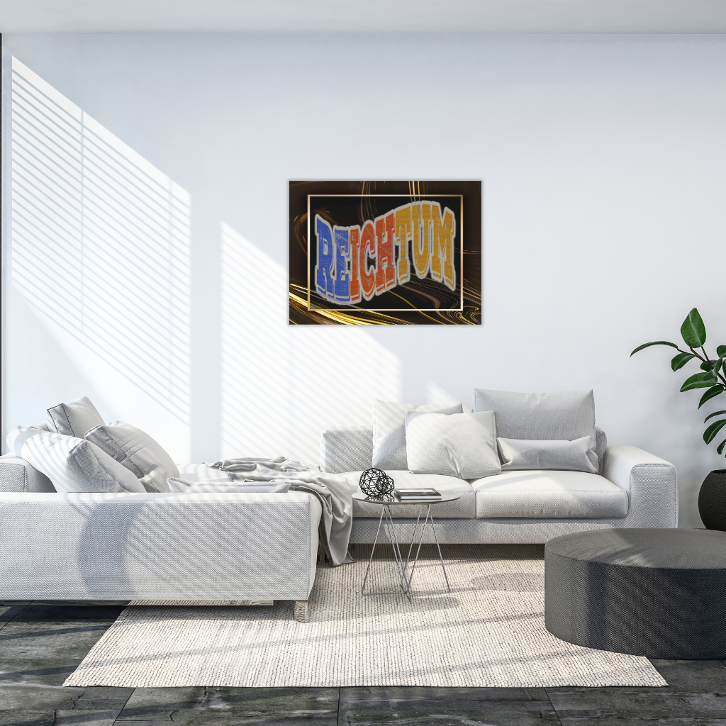 "Reichtum" Metall-Wandbild – Fülle & Wohlstands-Dekor - Image 3