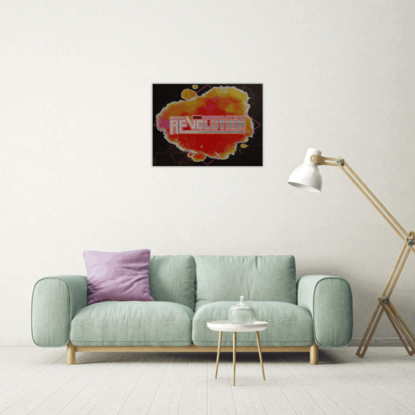 Wir brauchen eine Revolution" Metall-Wandkunst – Ausdrucksstarkes Statement-Piece - Image 2