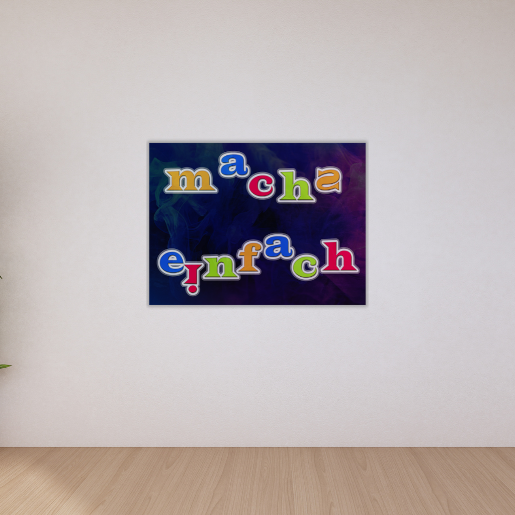 "Mach’s einfach" Metall-Wandbild – Just Do It Farbenfrohes Dekor - Image 3