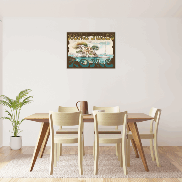 „Home Sweet Home“ – Gemütliches Metallwandbild – Rustikales Bauernhaus-Willkommensdekor - Image 2