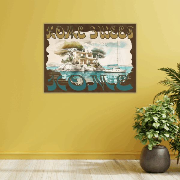 „Home Sweet Home“ – Gemütliches Metallwandbild – Rustikales Bauernhaus-Willkommensdekor - Image 4