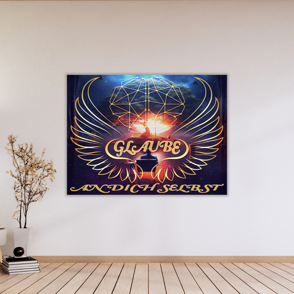 „Glaube an dich selbst“ Metallwandbild – Selbstbewusstsein stärkendes Dekor - Image 3