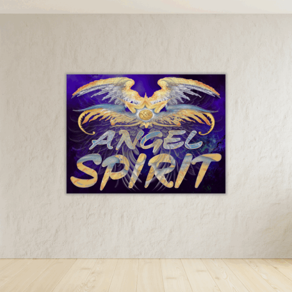 Metallwandbild „Angel Spirit Wings“ – Seelenvolles, kosmisches Energiedekor - Image 4