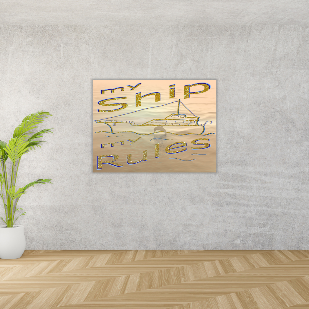„Mein Schiff, meine Regeln“ – Maritimes Metallwandbild – Freiheit & Segeldeko - Image 3