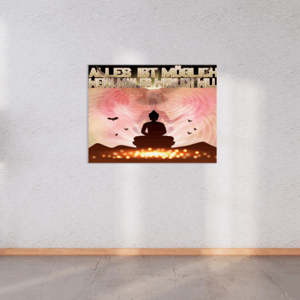 „Alles ist möglich“ Metallwandbild – Willenskraft & Erfolgsgeheimnis - Image 4