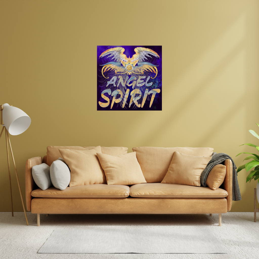 „Angel Spirit Wings“ Cosmic Art Metallwandkunst – Spirituelles Federdekor - Image 3