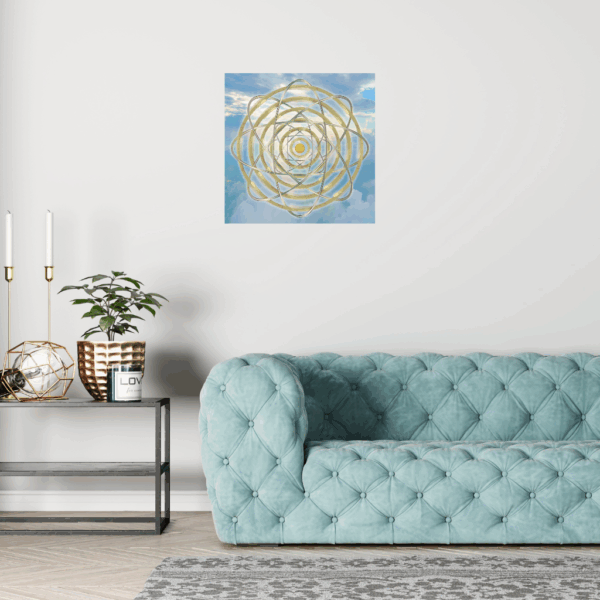 : „Atomschwingung – Atomic Vibration“ Cosmic Energy Metallwandbild – Heilige Geometrie - Image 4