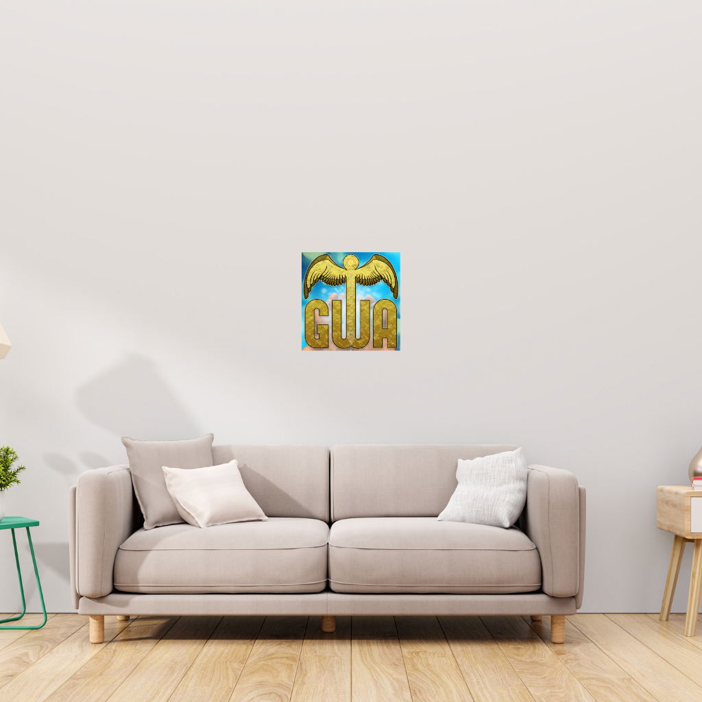 GWA Gold – Spirituelle Wirbelsäulenausrichtung – Metallwandbild – Heilendes Energiedekor - Image 4