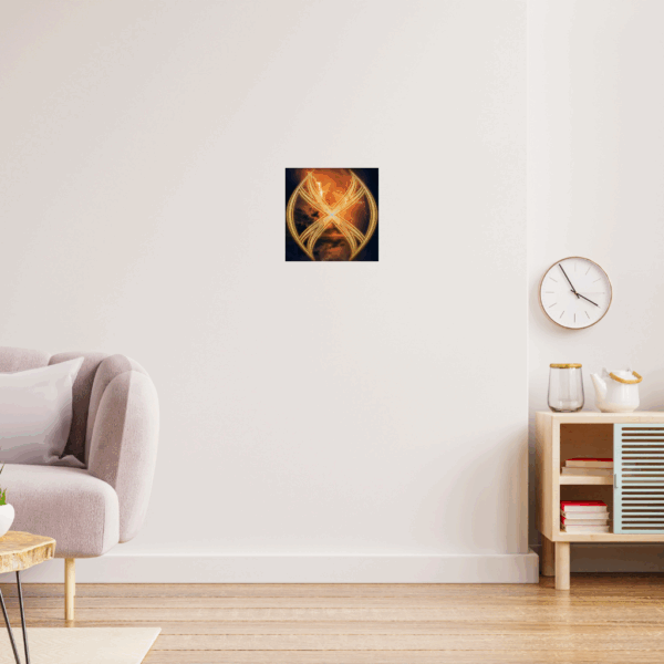Golden X Darkstorm Metallwandbild – Abstraktes Donnerdekor - Image 4