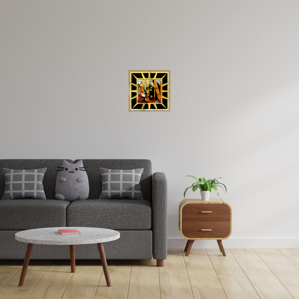 Zen Yin Yang Lotus Metallwandbild – Modernes spirituelles Harmonie-Dekor - Image 2