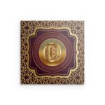 Goldenes Bitcoin-Ornament aus Metall – Luxuriöses Krypto-Design