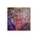 : „Just You & Me Forever“ – Metallwandbild „Romantisches Paar im Sonnenuntergang“