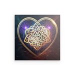 Metallwandbild „Love Shining Hearts“ – Modernes, romantisches Dekor